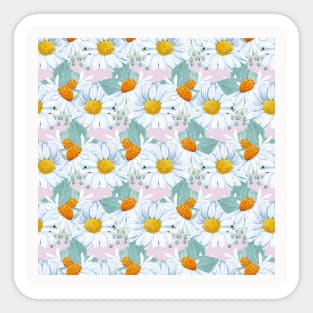 Daisy Pattern Neck Gator Daisies Sticker